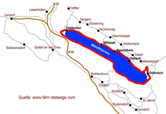 Millstätterseeradweg Radweg