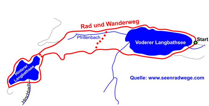 Rad und Wanderweg um die Langbathseen 